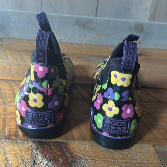 Bogs Mattie Posie rain booties Size 6 Black with multicolor floral print Size 6 - Picture 6 of 14